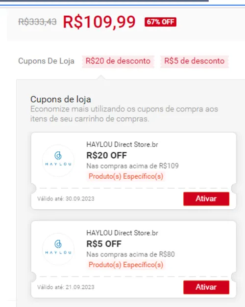 Imagem na descrição da promoção