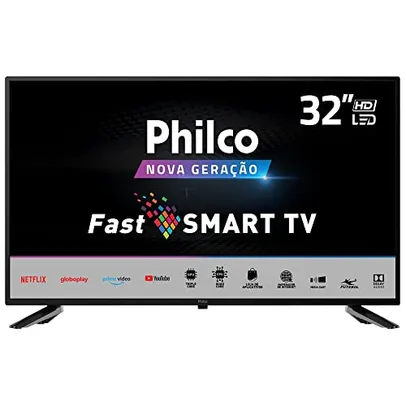 Smart TV Philco PTV32N5SE10H, 32'' Polegadas, Tela D-LED HD, Conversor Digital, 2 HDMI, 2 USB, Preta