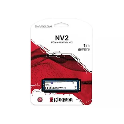 Ssd 1tb M.2 NVMe PCIe 3500mb/s Leit - 2100mb/s Grav NV2 SNV2S/1000G Kingston