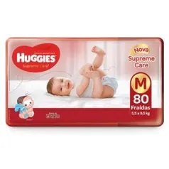 Fralda Huggies Turma da Mônica Supreme Care - Tam. M 5,5 a 9,5kg 80 Unidades | R$ 47