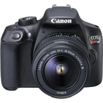 Câmera Canon EOS Rebel T6 EF-S 18-55mm, 18MP, FULL HD​ - R$1444