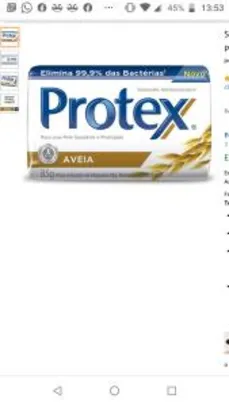 (PRIME) Sabonete Em Barra Protex Aveia 85G | R$1