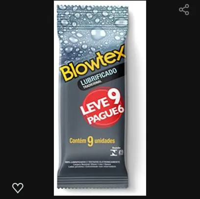 [REC] Preservativo Lubrificado Leve 9 Pague 6 Unidades, Blowtex