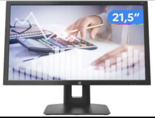 Monitor HP LED 21.5" Widescreen, Full HD, IPS, DisplayPort, HDMI, Altura Ajustável