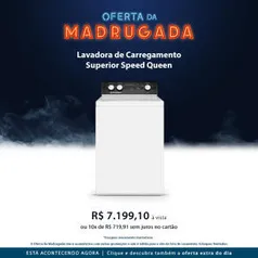 Lavadora de Carregamento Superior Speed Queen 10,5kg com Controle Híbrido | R$7.199