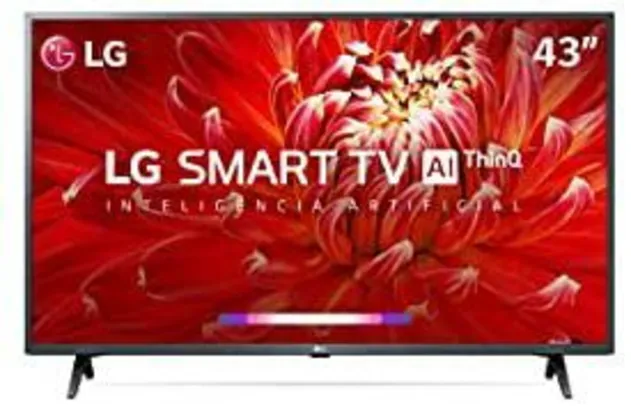 2021 Smart TV LG 43" Full HD 43LM6370 WiFi Bluetooth HDR ThinQAI compatível com Inteligência Artificial | R$2.400