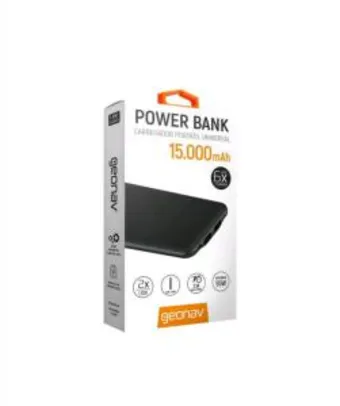 Carregador Geonav 15000mAh | R$ 89,90 | APP MAGAZINE LUIZA