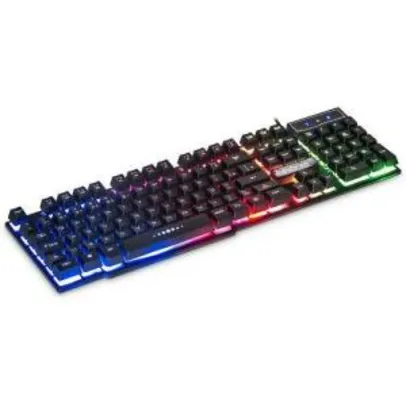 Teclado USB Gamer Semi Mecanico Iluminado Bk-152c - R$38,75