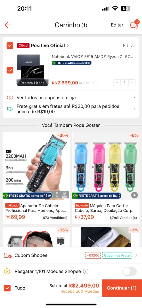 Imagem na descrição da promoção