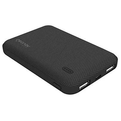 Carregador Portátil Universal 5.000mAh, 2 portas USB, Led Indicador de bateria, Preto, ES5KBK,Geonav