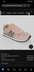 Tênis New Balance 500 Em Couro - Rosa Claro & Cinza | R$ 225