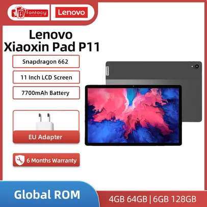 Lenovo Tab P11 Tela 11" 2K Snapdragon 662 Bateria 7500mah