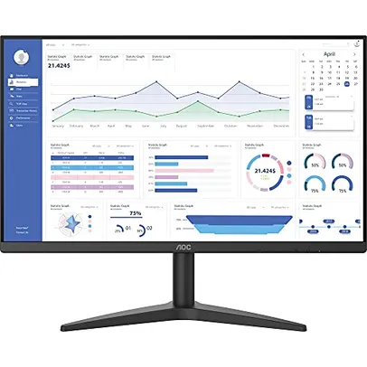 Monitor AOC de 24 polegadas Full HD com bordas finas - Flicker-free, 75hz