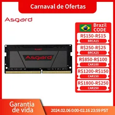 [Taxa Inclusa] Memória Ram DDR4 Notebook Asgard 8GB 3200Mhz