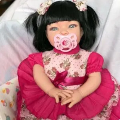 Boneca Bebê Tipo Reborn Realista - Kit Acessórios | R$80