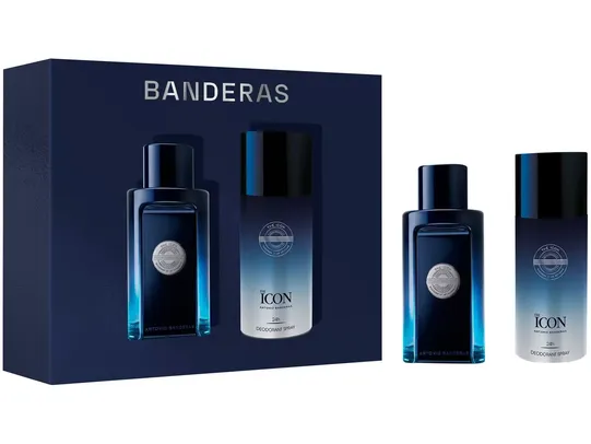 Kit Perfume Masculino Banderas The Icon  