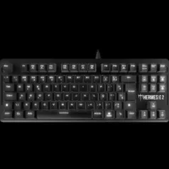 Teclado Mecânico Gamer Gamdias Hermes E2 Led White, Switch Blue, ABNT2