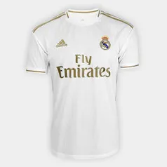 Camisa Real Madrid Home 19/20 s/n° Torcedor Adidas Masculina - Branco R$170