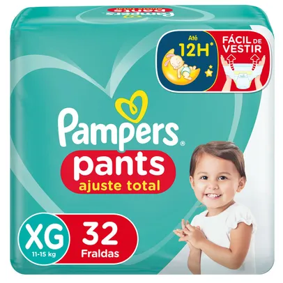 (L4P2) Fralda Pampers Pants Ajuste Total XG 32 unidades