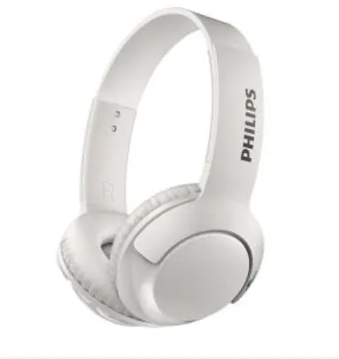 Fone de Ouvido Philips SHB3075WT/00 com Bass+ Microfone e Tecnologia Bluetooth - Branco -R$79