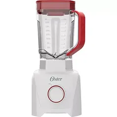 (PRIME) Oster OLIQ605 1100 Full - Liquidificador, 3,2L, 1100W, Branco e vermelho