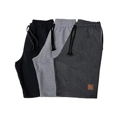 Kit com 3 Bermudas de Moletom Masculinas - Telo | R$ 150