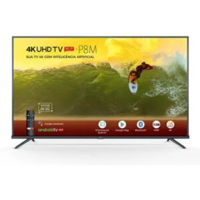 Smart TV LED 50" Ultra HD 4K TCL 50P8M Android 3 HDMI 2 USB Wi-Fi
