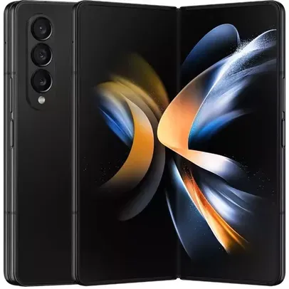 Smartphone Samsung Galaxy Z Fold4 5G Tela dobrável de 7.6'' 512GB Processador Snapdragon 12GB de RAM Câmera Tripla Traseira Preto