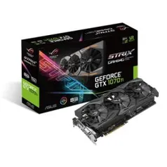 PLACA DE VIDEO ASUS GEFORCE GTX 1070 TI STRIX ROG-STRIX-GTX1070TI-8G-GAMING 8GB GDDR5 PCI-EXP - R$ 2635