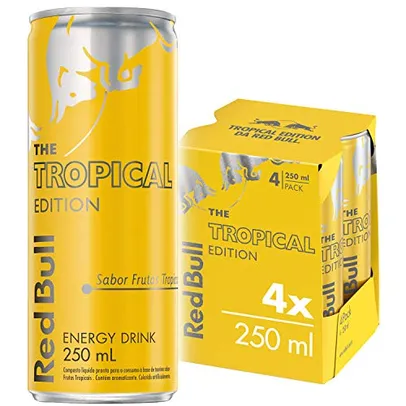 Energético Red Bull Energy Drink, Tropical, 250ml (4 latas)