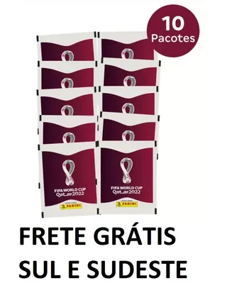 Pack com 10 Pacotes de Figurinhas Copa do Mundo - Qatar 2022 FRETE SUL E SUDESTE FREE