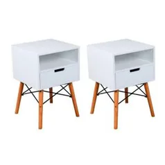 Conjunto com 2 Criados-Mudos Eames 1 GV Light | R$373