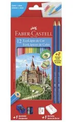 [Prime] Kit Lápis de cor Faber Castell + Borracha + Apontador + 2 Lápis | R$10