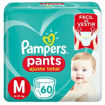 [Rec] Fralda Pampers Pants Ajuste Total M 60 unidades