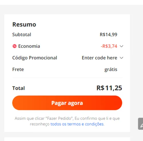 Imagem na descrição da promoção