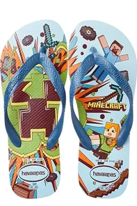 [43/44] SANDALIAS HAVAIANAS MINECRAFT n° 43/44 BRANCO/AZUL COMFY