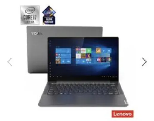 Notebook Ultra Fino Lenovo, Intel® Core™ i7-1065G7, 8GB,256GB SSD, Tela 14" | R$ 7.106