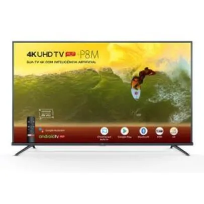 Smart TV LED 55" Android TV TCL 55P8M 4K UHD HDR | R$2.599