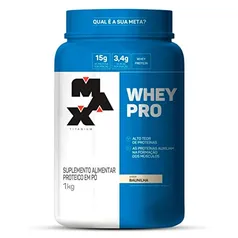 WHEY PRO CONCENTRADO (1KG) - MAX TITANIUM - Baunilha