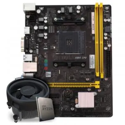 Kit Upgrade Placa Mãe Biostar Biostar B350M AMD AM4 + Processador AMD Ryzen 5 3600 3.6GHz