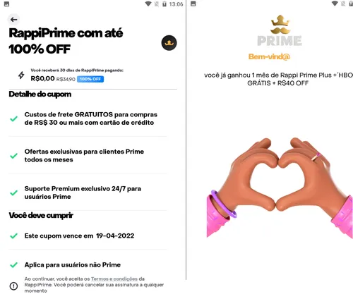 Imagem na descrição da promoção