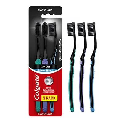 [Prime/REC] Escova Dental Colgate Slim Soft Black 3Unid