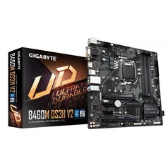 Placa Mãe Gigabyte B460M DS3H V2, Chipset B460 , Intel LGA 1200, mATX, DDR4 | R$780