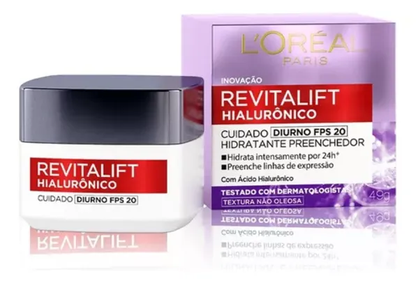 Creme Hidratante Loréal Paris Revitalift Hialurônico Dia 49g Tipo de pele Normal