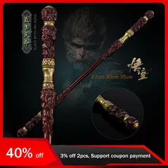 Colecionavel Arma Cajado em metal do Jogo Black myth: wukong (22cm/30cm/35cm)