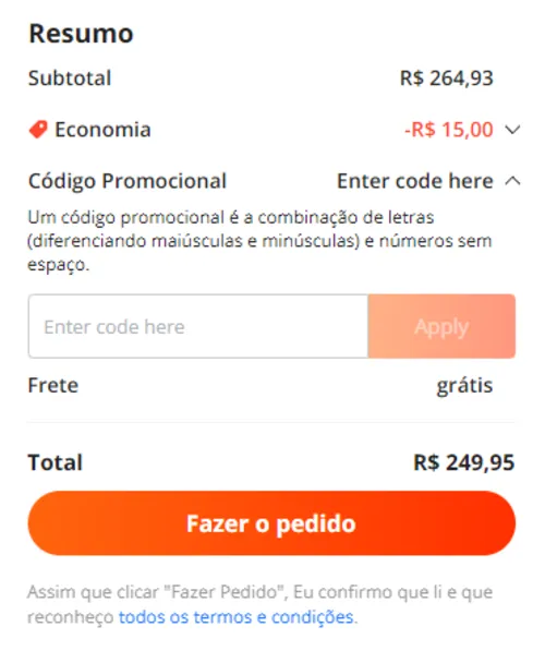 Imagem na descrição da promoção