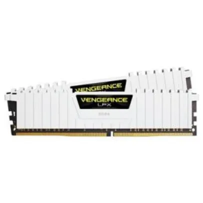 Memória Corsair Vengeance LPX 16GB (2x8GB) 3000Mhz DDR4 CL15 White - CMK16GX4M2B3000C15W