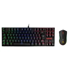 Kit Gamer Redragon - Teclado Mecânico Kumara, RGB, Switch Outemu Blue, PT + Mouse Cobra M711, Chroma