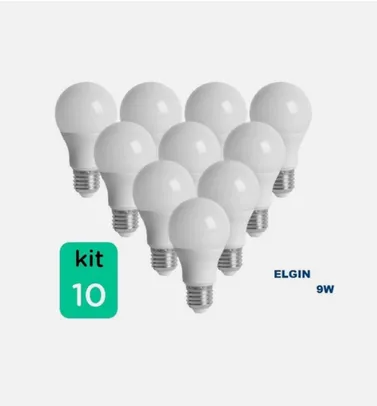 [Ame 39] Kit 10 lâmpadas Led 9w Elgin 