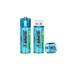 TwiHill AA Batteries - USB Rechargeable Double A Lithium Batteries - Li-ion Battery Cell - 1.5V / 10